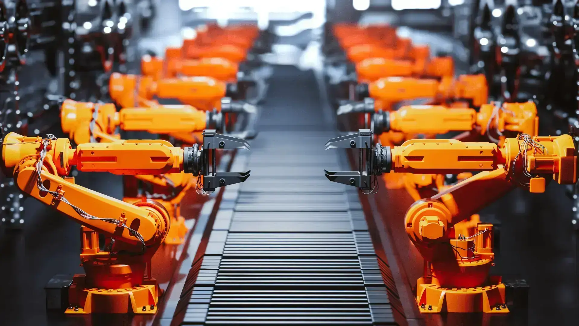 Robotic-Arms-in-Assembly-Line-of-Modern-Factory