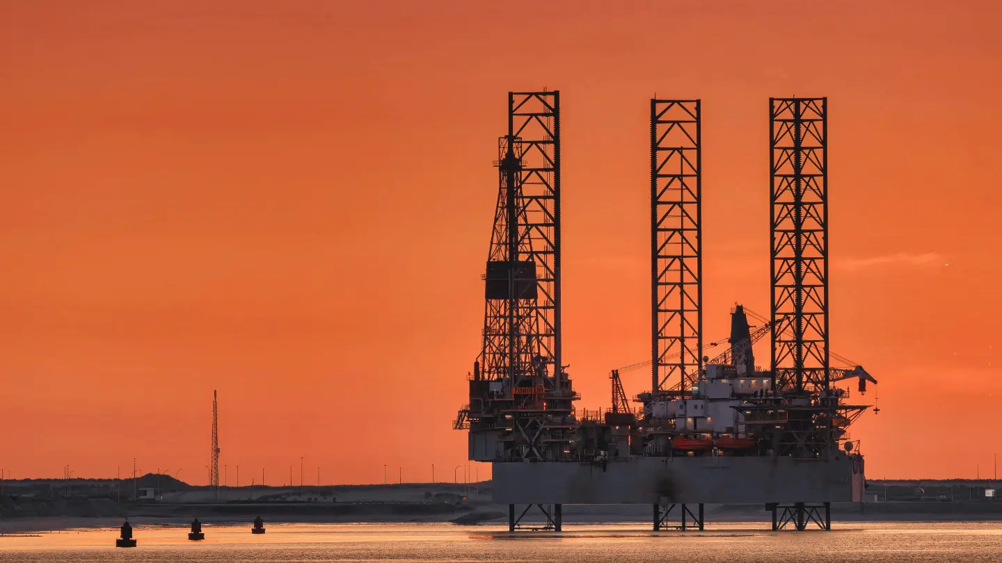 Oil Rig at Sunset