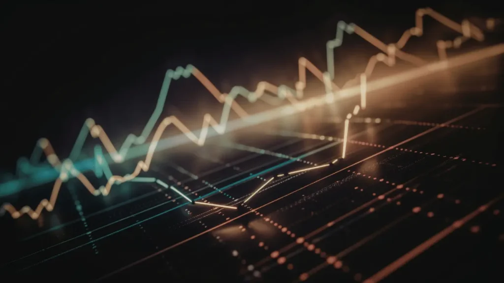 Market trends analysis with financial data visualization