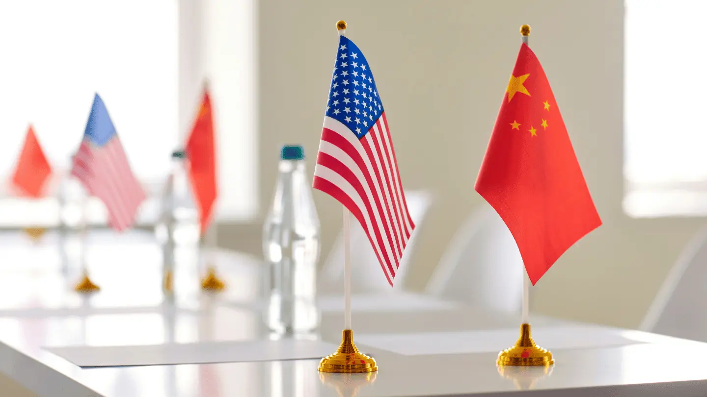 Flags of China and USA