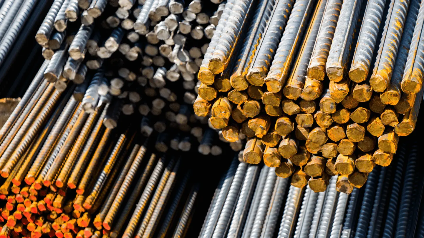 Iron bars as a texture of metal coil